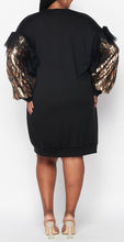 GLITZY SLEEVE DRESS